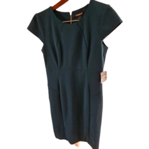 NWT Liz Claiborne Bluish Green Shift Short Sleeve Dress-Size 8